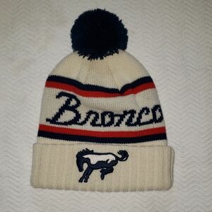 Ford Cream and Navy Beanie with Pom-Pom